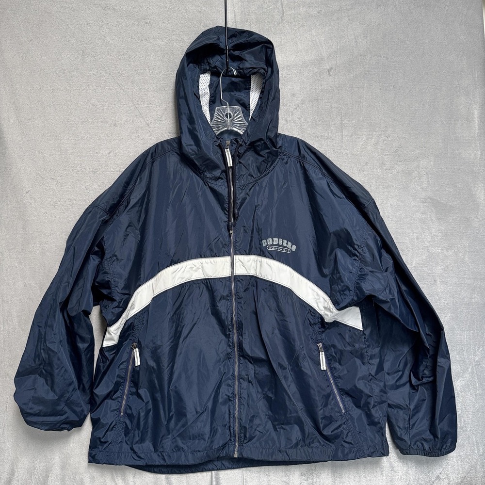 Los Angeles Dodgers Jacket Mens XL Blue MLB Baseball Gear For Sports Hooded